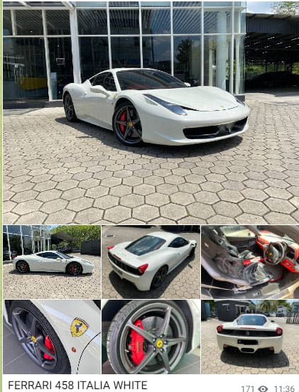 FERRARI 458 ITALIA WHITE